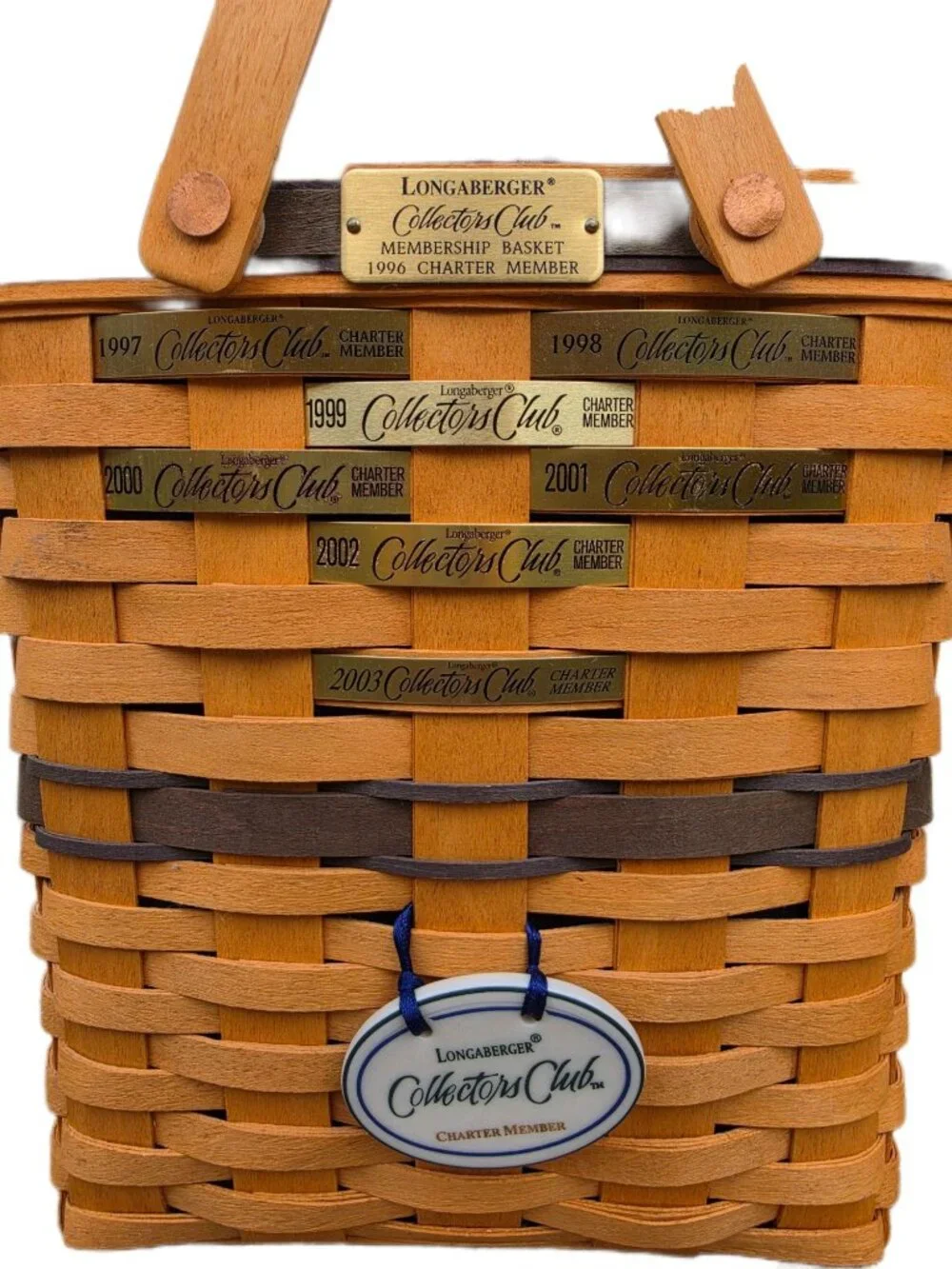 Vintage 1996 Longaberger Collectors Club Charter Member Basket Combo 97-03